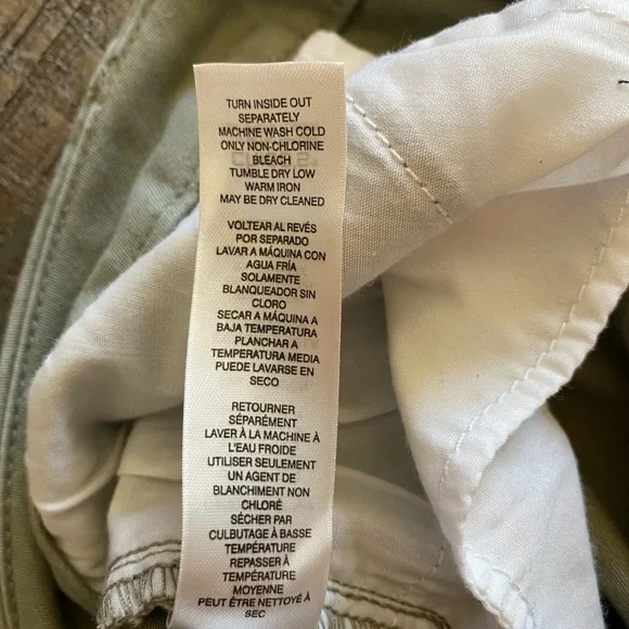 👖 Women’s Chicos Brand perfect stretch girlfriend Capri size 2 (large 12) khaki - Picture 6 of 6